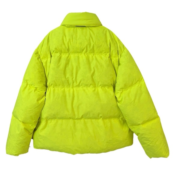 Prada Linea Rossa Down Puffer Coat Neon Yellow LR-HX015 Size XXL - Picture 2 of 14